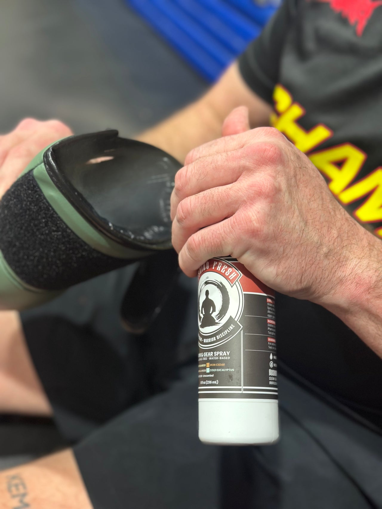 Alcohol-Free MMA & Jiu Jitsu Gear Spray - Odor Control for Gloves, Shin Guards, & Training Gear | Bushido Fresh