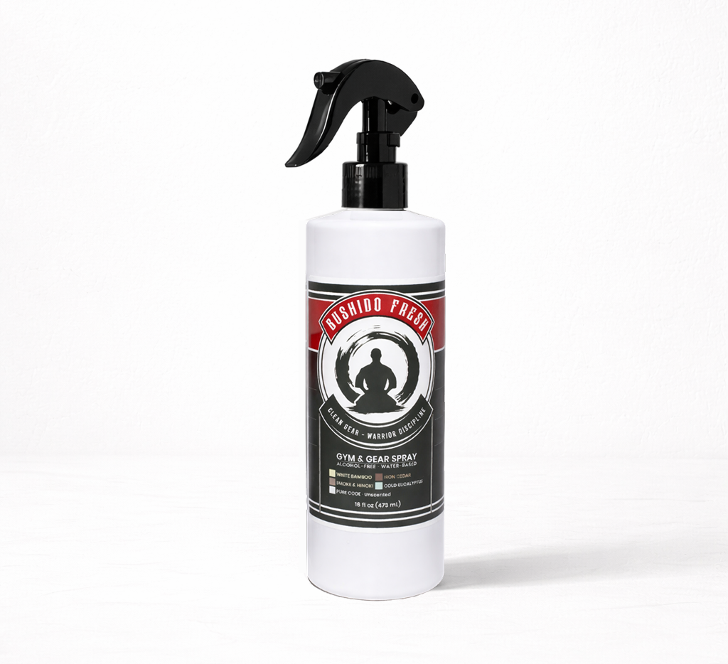 Alcohol-Free MMA & Jiu Jitsu Gear Spray - Odor Control for Gloves, Shin Guards, & Training Gear | Bushido Fresh